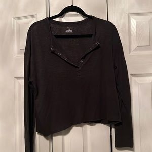 aerie overseized button up